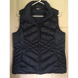 Blue North Face Puffy Vest
